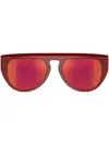 Ferrari Oval-frame Sunglasses In Red