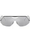 Ferrari Oversized Frame Sunglasses In Black