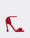 Ferrari Patent Leather High Heel Sandal With Strap
