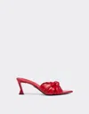 Ferrari Patent Leather Sandal With Knotted Design
