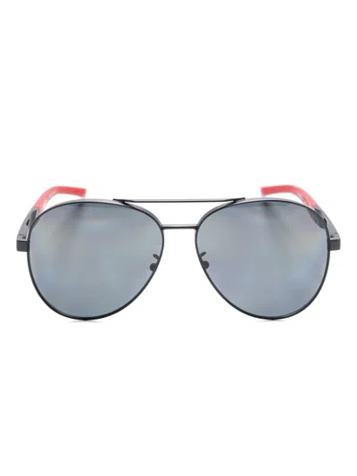 Ferrari Pilot-frame Sunglasses In Schwarz