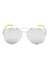 Ferrari Pilot-frame Sunglasses In Silver