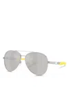 Ferrari Pilot-frame Sunglasses In Silver