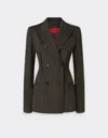 Ferrari Pinstripe Wool Blazer In Gray