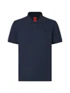 Ferrari Piquet Texture Short Sleeve Polo Shirt In Blue