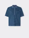 Ferrari Polo Shirt In Terry Jacquard With Cavallino Dots Pattern