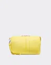 Ferrari Pouch In Tumbled Leather With Zip In Giallo Modena