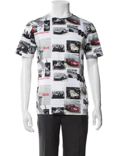 Pre-owned Ferrari Printed Short Sleeve Denim Shirt In Multi