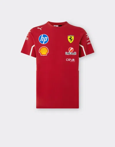 Ferrari Puma For Scuderia  Hp 2025 Team T-shirt In Cherry