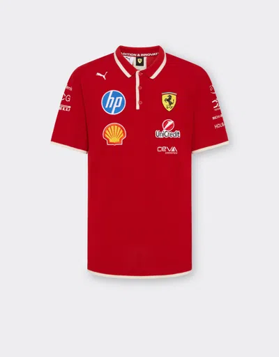 Ferrari Puma For Scuderia  Hp Shanghai Special Edition Polo Shirt In Red