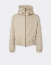 Ferrari Q-cycle® Cotton Twill Bomber Jacket In Neutral