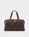 Ferrari Q-cycle® Jacquard Duffle Bag With Cavallino Pattern In Brown