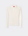 Ferrari Q-cycle® Long-sleeved Polo Shirt In Gray