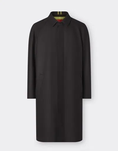 Ferrari Raincoat In Wool, Nylon And Cashmere In Black