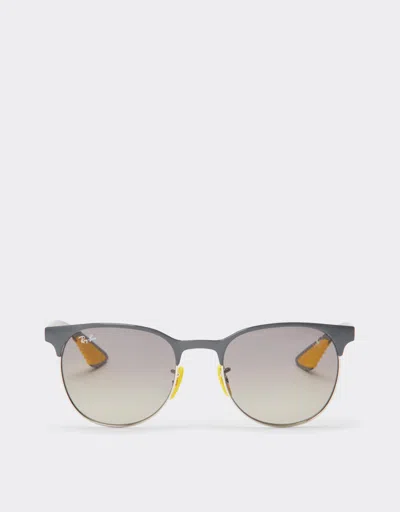 Ferrari Ray-ban For Scuderia  0rb8327m Grey On Silver With Grey Gradient Lenses In Ingrid