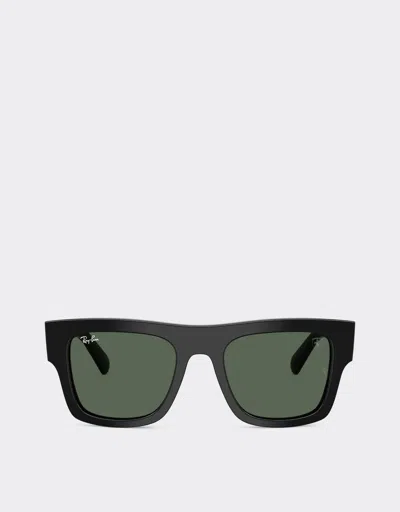 Ferrari Ray-ban For Scuderia  Rb2217m In Black Acetate With Dark Green Lenses