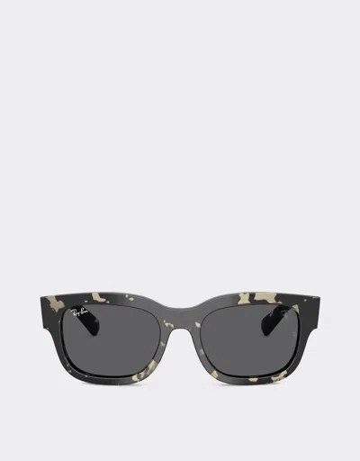 Ferrari Ray-ban For Scuderia  Rb2228m In Havana Grey Acetate With Dark Grey Lenses In Black