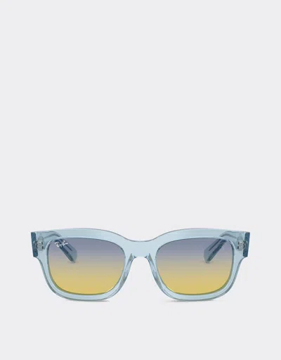 Ferrari Ray-ban For Scuderia  Rb2228m In Transparent Blue Acetate With Yellow/light Blue Grad