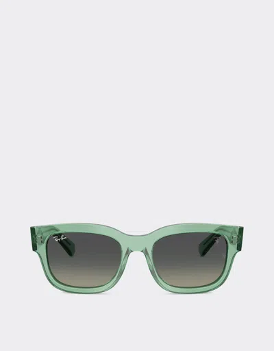 Ferrari Ray-ban For Scuderia  Rb2228m In Transparent Green Acetate With Grey Gradient Lenses In Blue