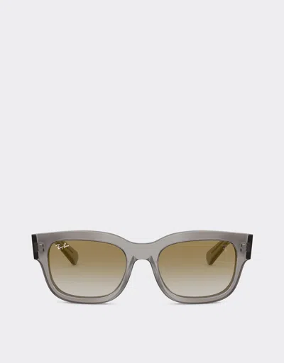 Ferrari Ray-ban For Scuderia  Rb2228m In Transparent Grey Acetate With Gold Gradient Mirrored In Gray