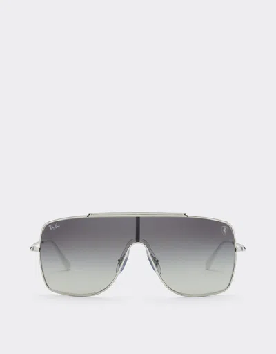 Ferrari Ray-ban For Scuderia  Rb3697mf In Metal With Grey Gradient Lens In Dark Grey