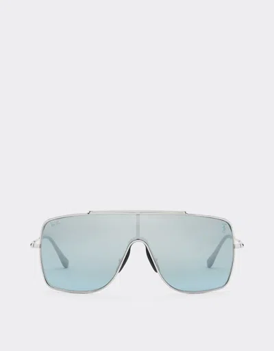 Ferrari Ray-ban For Scuderia  Rb3697mf In Metal With Silver Mirror Blue Gradient Lens