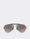 Ferrari Ray-ban For Scuderia  Rb3762m In Gunmetal Grey Metal With Polarised Gradient Grey Len In Ingrid