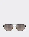 Ferrari Ray-ban For Scuderia  Rb3763m In Black Metal And Plastic With Polarised Mirror Gradie In Black