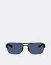 Ferrari Ray-ban For Scuderia  Rb3763m In Matt Black Metal And Plastic With Blue Lenses In Black Matt