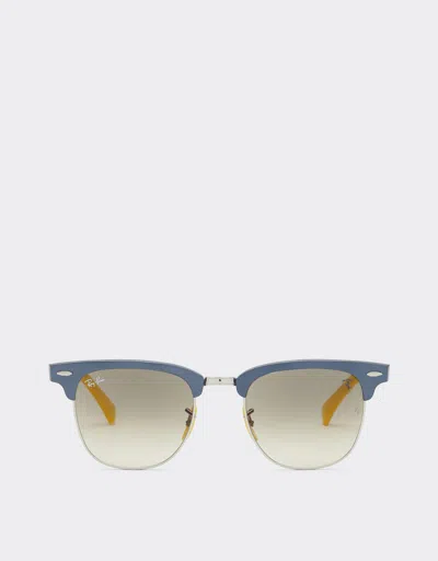 Ferrari Ray-ban For Scuderia  Rb3807m In Blue Metal With Grey Gradient Lens In Blu Scozia