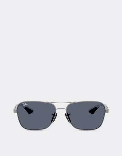 Ferrari Ray-ban For Scuderia  Rb8336m In Gunmetal Grey Metal And Light Carbon Fibre With Dark In Ingrid