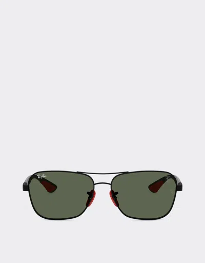 Ferrari Ray-ban For Scuderia  Rb8336m In Matt Black Metal And Dark Carbon Fibre With Dark Gre In Black Matt