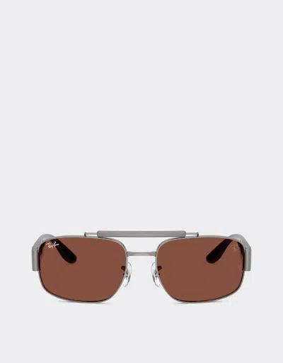 Ferrari Ray-ban For Scuderia  Rb3797m With Red Lenses In Black