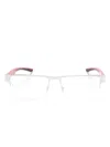 Ferrari Rectangle-frame Glasses In 红色