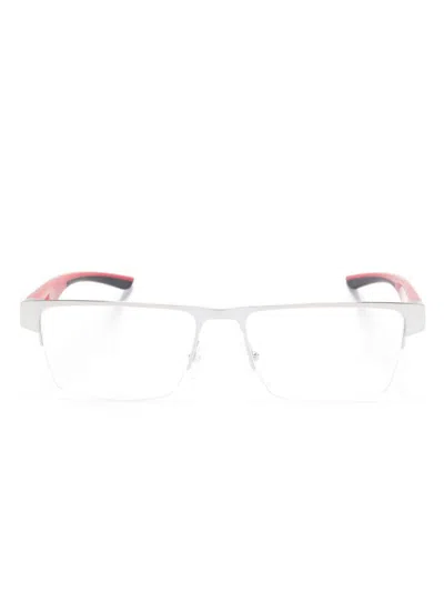 Ferrari Rectangle-frame Glasses In 红色