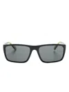 Ferrari Rectangle-frame Sunglasses In Black