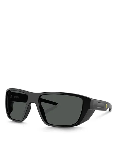 Ferrari Rectangle Sunglasses, 61mm In Black