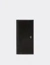 Ferrari Rectangular Card Holder In Smooth Leather In Black