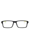 Ferrari Rectangular-frame Glasses In Black