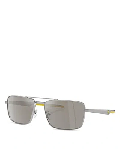 Ferrari Rectangular Sunglasses, 60mm In Gray