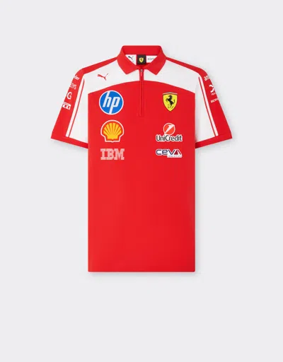Ferrari Replica 2026 Polo Shirt Puma For Scuderia  Hp In Red