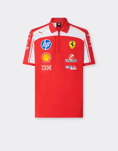 Ferrari Replica Drivers Authentic 2026 Polo Shirt Puma For Scuderia  Hp Gift Box In Red