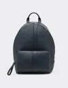 Ferrari Rucksack In Tumbled Leather In Navy