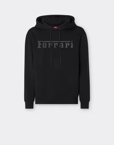 Ferrari Scuba Knit Sweatshirt With Contrast  Logo In Black