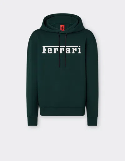 Ferrari Scuba Sweatshirt With  Logo In Army