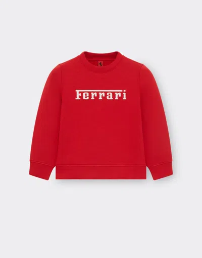 Ferrari Scuba Sweatshirt With  Logo In Racing Red