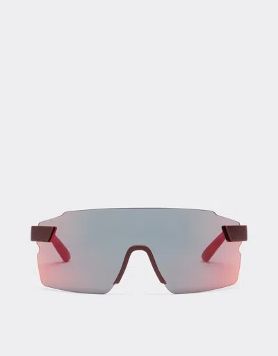 Ferrari Scuderia  0fz6024 Sunglasses In Injected Material With Dark Grey Mirrored Red/yellow In Gold