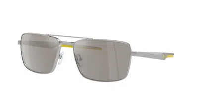Ferrari Scuderia Fz5001 107/6g Occhiali Da Sole Argentati Per Uomo In Gray