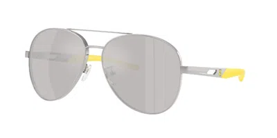 Ferrari Scuderia Fz5002d Asian Fit 107/6g Men's Sunglasses Silver Size 60 In Green