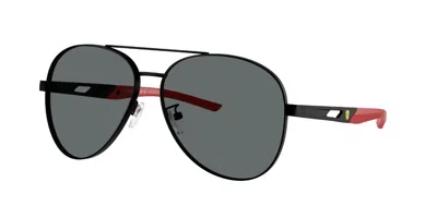 Ferrari Scuderia Fz5002d Vestibilità Orientale Polarized 101/81 Occhiali Da Sole Neri Per Uomo In Black